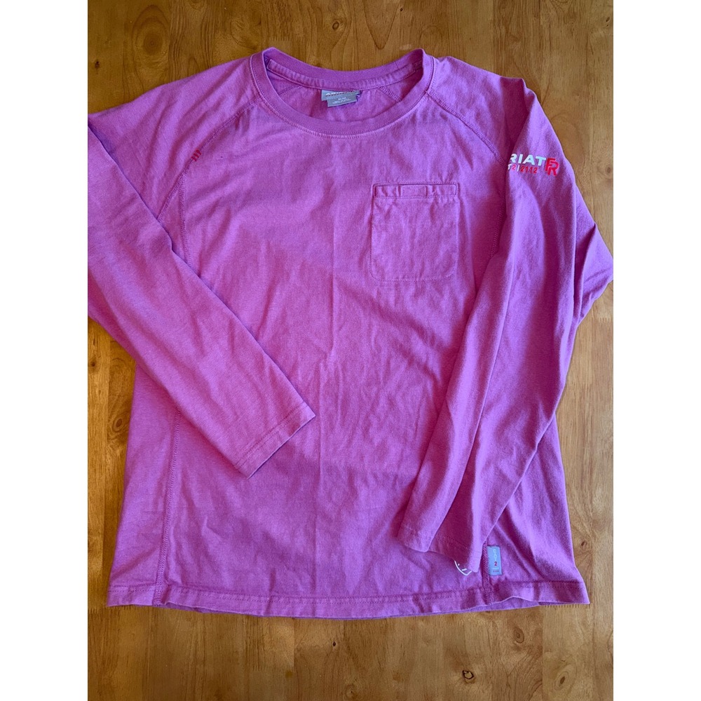 Ariat FR Women Purple Long Sleeve Work T-Shirt CAT 2 NFPA 2112 Size M 585